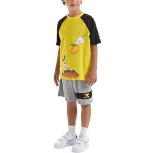 Diadora JB.Set SS Sport Art voor kinderen en jongeren, Vivibrant Yellow, XS