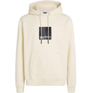 Karl Lagerfeld Jeans, Heren, Box Logo Hoodie, Regular Fit, Grijs, XXL