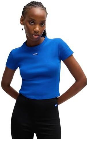 HUGO - Slim Fit T-shirt - Zwart - Katoen