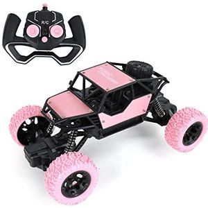 TURBO CHALLENGE - 4x4 Glam Stikers - Extreme Crawler - 098418 - Afstandsbestuurbare auto - Roze - 1/18 - Klaar om te rijden - Oplaadbare batterij en batterijen inbegrepen - Metaal - Vanaf 4 jaar