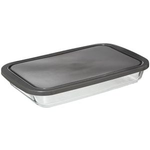 5Five Ovenschaal met deksel - borosilicaat glas - rechthoek - 2.2 Liter - 35 x 21 x 5,5 cm