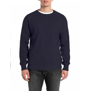 Replay heren trui regular fit, 780 donkerblauw, M