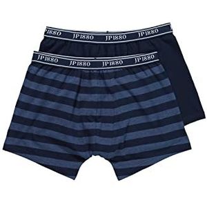 JP 1880 Heren midpants, FLEXNAMIC, 2-pack, onderbroek, ringel, tot maat 18 ondergoed, marineblauw, 12, marineblauw, 12