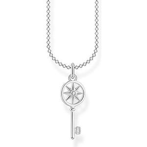 Thomas Sabo Dames halsketting sleutel met ster 925 sterling zilver, 38-45 cm lengte