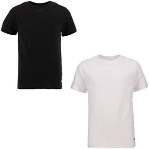 Levi's Kids Boy's Lhb 2Pk T-shirt met ronde hals, zwart/wit, S
