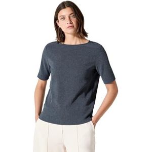 CECIL - Casual Shirt - Crêpe - Korte Mouwen - Materiaalmix met Stretch