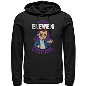 Stranger Things Unisex Eleven Kostume Hoodie Hooded Sweatshirt, Zwart, XXL, zwart, XXL