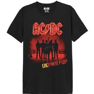 AC/DC ""UKPWR UP"" MEACDCRTS090 T-shirt voor heren, zwart, maat XL, Zwart, XL