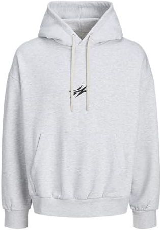 JACK & JONES Sweatshirt 'JCOCNZ BERLIN'  zwart / wit gemêleerd