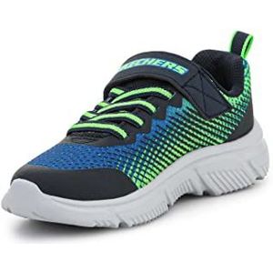 Skechers Jongens Go Run 650 Norvo Sneaker, Navy Lime Textiel Navy Synthetisch Lime Tri, 36 EU