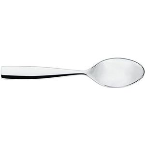 Alessi Dressed, dessertlepel van roestvrij staal 18/10 glanzend gepolijst, zilver, 17 x 4 x 5 cm, 6 stuks