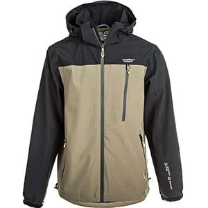 Weather Report Heren functionele jas Delton M AWG Jacket W-Pro 15000 Tarmac beige zwart