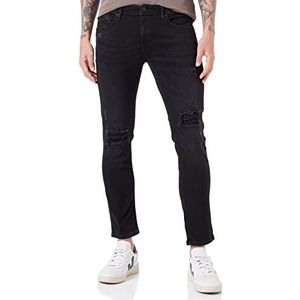 Cross Jeans heren Jimi jeans, zwart used, normaal, Black Used, 32W x 34L