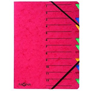 Pagna Organizer Easy (verzamelmap, 12 vakken, 1-12) rood