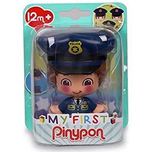 My First Pinypon - Politiefiguur, politieberoep, speelgoed voor kinderen vanaf een jaar, 3 verschillende gezichten, verwisselbaar lichaam, meerkleurig, FAMOSA (700016403)