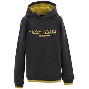 Teddy Smith Siclass Hoody Jr sweatshirt voor jongens, donkerblauw/geel, 4 Jaren