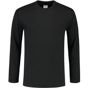 Tricorp 101015 Casual T-shirt met lange mouwen, wasbaar op 60 °C, 95% gekamd katoen/5% elastaan, spandex, 200 g/m², donkergrijs, maat XXL