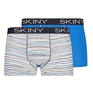 Skiny Heren Cotton Multipack boxershorts, egret Stripes Selection, Regular (verpakking van 2), Egret Stripes Selectie, S