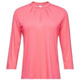 T-shirt - 4431 - Col Montant - Met Knop - Plis Decoratief - Kleur Unie