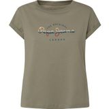 T-shirt - Groen - Katoen - Korte Mouwen - PEPEJEANS Logo