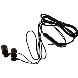 Zwarte bedrade in-ear hoofdtelefoon, bekabelde oortelefoon voor telefoon, laptop, pc, tablet, MP3-spele, 1-03
