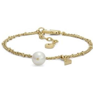 Emporio Armani Vrouwen roestvrij staal of messing met goudkleurige karabijnsluiting armband