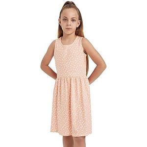 DeFacto Casual jurk voor meisjes, roze (salmon), 5-6 Jaar