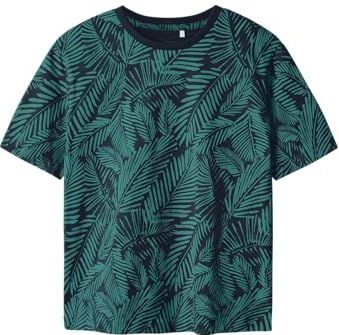 Name It - Nkmjivan Ss Nreg Top Pb - T-shirt - Deep Jungle - Normale Pasvorm, Ronde Hals, Korte Mouwen