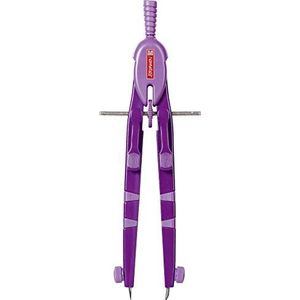 Brunnen 104954090 Snelverstelpasser, lengte: 170 mm, in onbreekbare kunststof etui met transparant deksel, Purple Colour Code""Peak 4"" (voor cirkels tot Ø 38 cm)