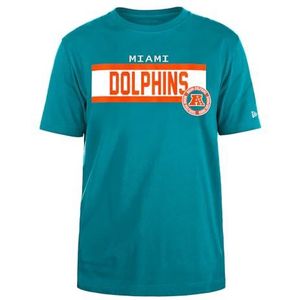 MIAMI DOLPHINS Unisex NFL Regular T-Shirt Hoge Dichtheid Inkt Zeefdruk Voorkant Grafisch Origineel Team Kleur T-Shirt