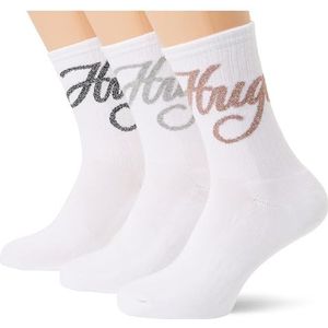 HUGO - Sokken - Wit - 3 Paar - Glinsterende Logo