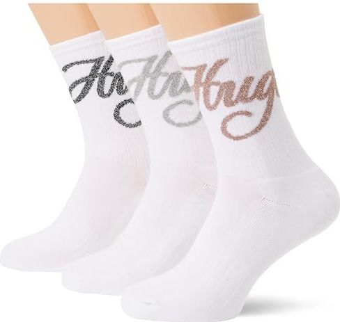 HUGO - Sokken - Wit - 3 Paar - Glinsterende Logo