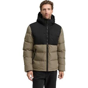 Tom Tailor - Gewatteerde Jas - Smokey Olive Green - Met Capuchon