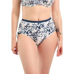 Sans Complexe All in The Details Badpak, hoge taille met schuifbanden, Tie & Dye Navy, 50/52 dames, Tie & Dye Navy