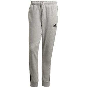 adidas M 3s Ft TC Pt, sportbroek, uniseks, volwassenen, medium grey heather/zwart, XXL