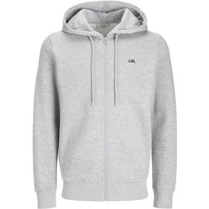 JREBREBEL Logo Sweat Zip Hood, lichtgrijs gem., L