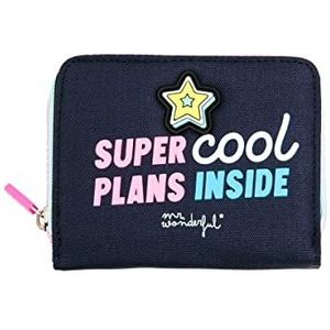 Mr. Wonderful Super Cool Plans Inside portemonnee, uniseks, volwassenen, meerkleurig, standaard, 50 hojas