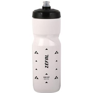 ZEFAL Sense Soft 80 drinkfles voor fiets en mountainbike, zachte en geurloze sportfles, BPA-vrij, siliconen fopspeen wit, 800 ml