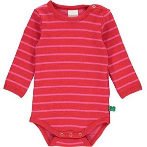 Fred's World by Green Cotton Baby Jongens Stripe L/S Body Base Layer, Lollipop/Fucshia, 56 cm