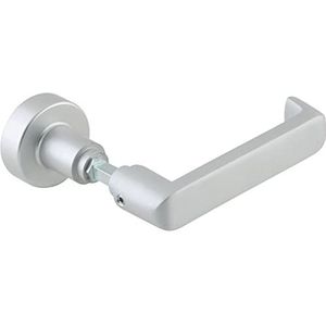 Dorma Glas Deurkruk (wisselgarnituur) voor glazen deuren, platte deurgreep, met wisselpen glasdeurbeslag aluminium zilver geanodiseerd