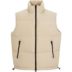 HUGO Birontino2341 waterafstotend regular fit vest met Stack-logo voor heren, Lichtbeige 275, L