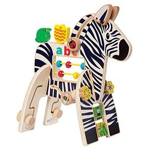 Manhattan Toy Safari Zebra houten peuter activiteit speelgoed