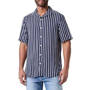 Onswayne Life SS Mix Stripe Viscose Shirt, jurk, blauwtinten, M