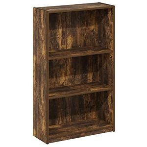 Furinno Eenvoudig huis 3-laags verstelbare plank boekenkast, Amber Pine
