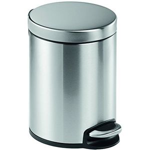 Durable 340023 340023 Prullenbak 5 l (Ø x h) 205 mm x 290 mm RVS Zilver 1 stuk(s)