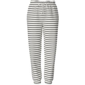 PIECES Pcchilli Hw Sweat Pants Stripes Noos Bc, cloud dancer, S
