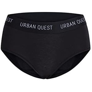 URBAN QUEST Dames 3-pack Bamboo Hipster Panty Black Underwear, M