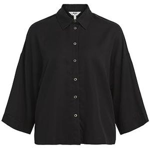 Object Objtilda Boxy Shirt Noos Blouse voor dames, zwart, 38