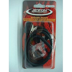 Jetfon BR-1704 E/C Beugelhoofdtelefoon voor walkietalkies, zwart