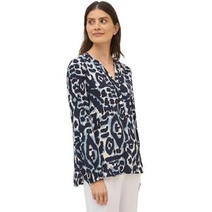 Cecil - Blouse - Urban dark blue - Lange Mouwen - Met Print All-over